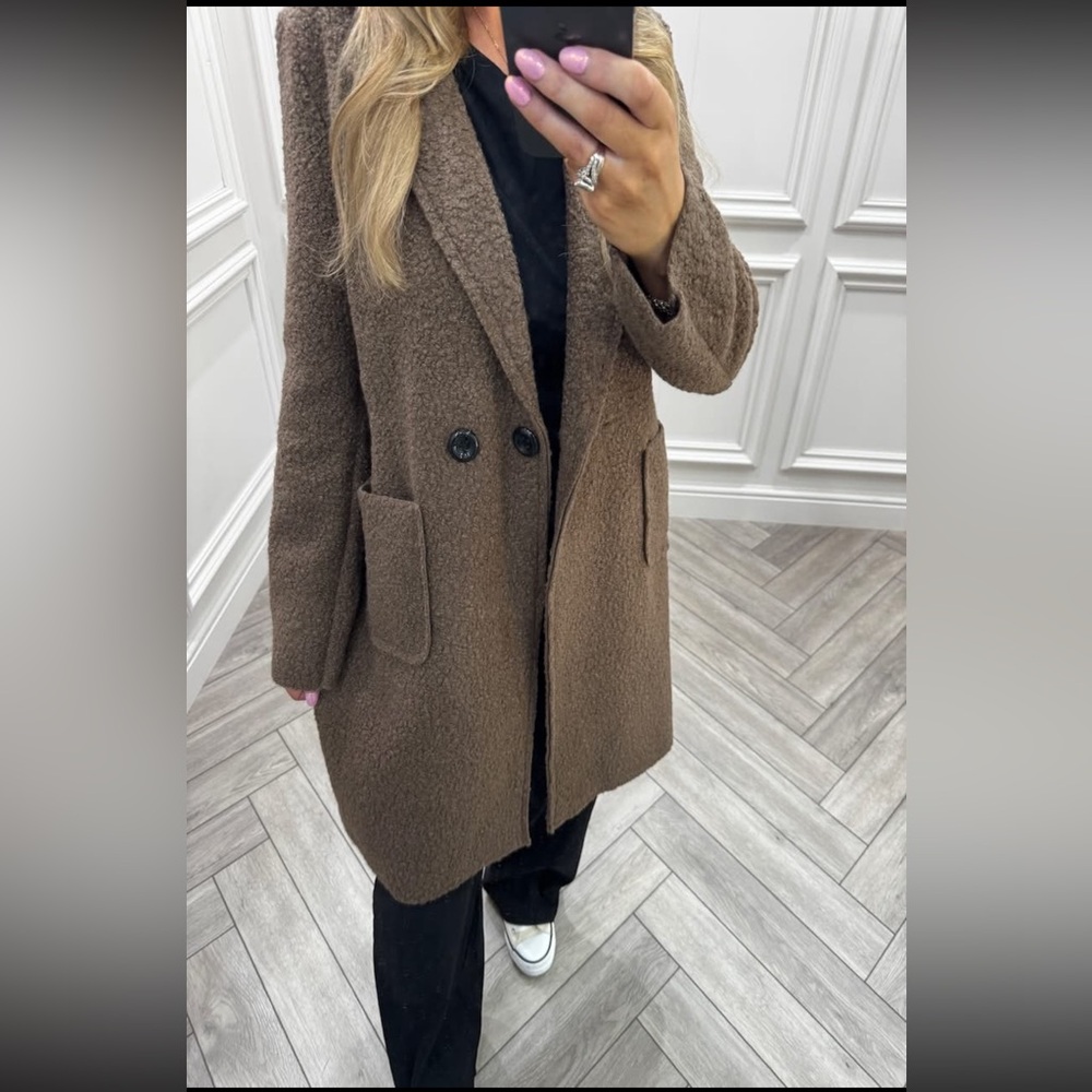 MADE IN ITALY Women's Brown Coat - Picture 2 of 2